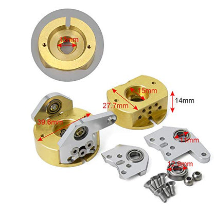 QUE-T 1 Pair Brass Steering Knuckles Weight for 1/10 RC Wraith Axial 90018