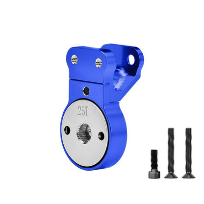 GPM Upgrades Aluminum 7075 Servo Saver Steering 25T W. Built-in Spring for Arrma 1/10 Gorgon 4X2 Mega 550 Brushed Monster Truck Rtr-Ara3230St1 (Blue) - color: Blue