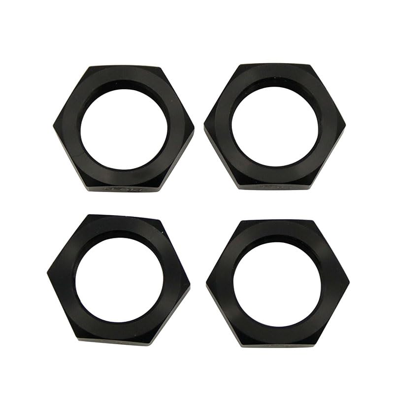 FLMLF 24mm RC Car Wheel Nuts 4-Piece Set (Black) | for 1/5 HPI ROFUN BAHA ROVAN KM Baja 5B 5T 5SC Truck Parts - color: Black