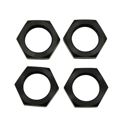 FLMLF 24mm RC Car Wheel Nuts 4-Piece Set (Black) | for 1/5 HPI ROFUN BAHA ROVAN KM Baja 5B 5T 5SC Truck Parts - color: Black