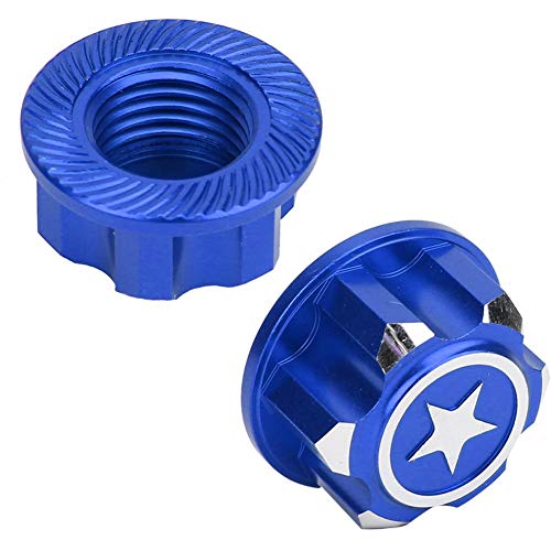 Tbest Hex Wheel Nut, 4Pcs Aluminium Alloy 17mm Hex Wheel Mount Nuts Set Fit for RC Car()