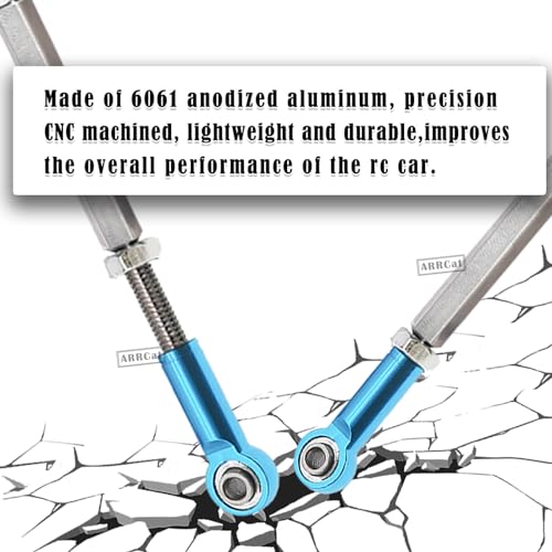 Turnbuckles Camber Links Upgrades Parts for Ecx 1/10 2WD Ruckus Axe Brutus Circuit AMP MT AMP DB AMP Crush K&N Torment,6PCS Aluminum Adjustable Turnbuckles,Replace ECX1046,Blue - color: Blue - Link Set