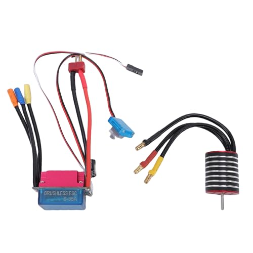 7200Kv Sensored Brushless Motor Combo | 35A ESC High for 1/18 1/16 1/14 RC Racing Car CNC Aluminum (6300KV) - size: 6300KV