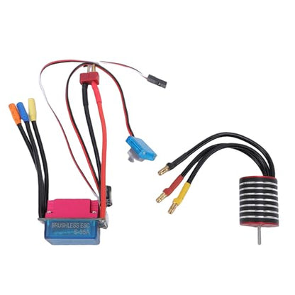 7200Kv Sensored Brushless Motor Combo | 35A ESC High for 1/18 1/16 1/14 RC Racing Car CNC Aluminum (6300KV) - size: 6300KV