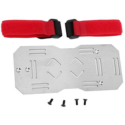 RC Car Battery Mount, Secure Fixing Stainless Steel Tray with Nylon Tie for RC Crawler Off-Road Enthusiasts and Model Builders