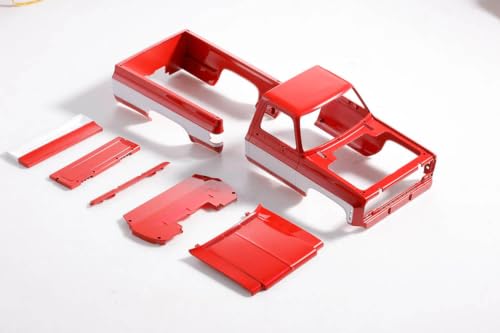 FMS FCX18 Rc Car Parts RC Crawler RC Trucks Parts Replacement Accessory for 1/18 K10: Body Shell White/Red - color: White/Red