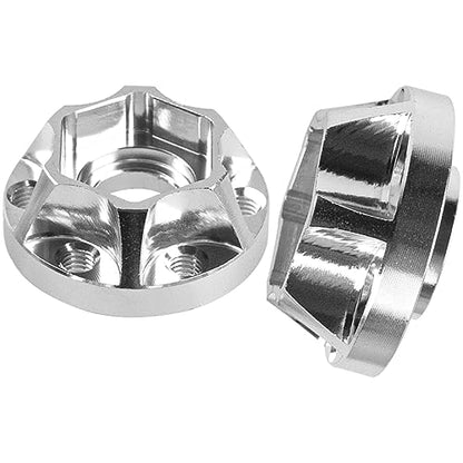 Metal RC 12mm Wheel Hex Hub Extension Combiner Compatible with 1.9/2.2inch Wheel Rim Axial SCX10 Traxxas TRX4 D90 1/10 RC Crawler (9mm, Silver) - color: Silver, size: 9mm