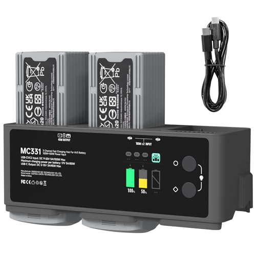 Air 3s Smart Battery Charging Hub, 200W USB-C Fast Charging for DJI Air 3 Series Intelligent Flight Batteries Plus Three-Channel Parallel with Discharge Storage Function LED Lighting - size: Air 3s