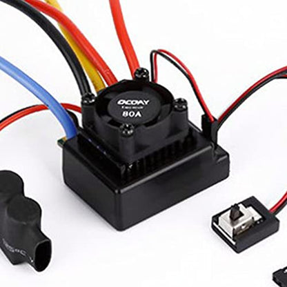 80A Sensored Brushless ESC, RC Car Electronic Speed Controller, Adjustable Sensored Sensorless Brushless Motor ESC with 5V/3A BEC for 1:10 Off - Road Trucks and Buggies