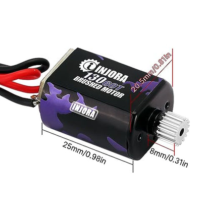 INJORA 130 Brushed Motor 60T with Steel Pinion for 1/24 FMS FCX24 FCX18