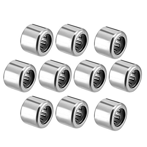 uxcell HK0608 Drawn Cup Needle Roller Bearings, Open End, 6mm Bore Dia, 10mm OD, 8mm Width (Pack of 10) - size: 6x10x8mm