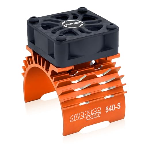 30mm RC Cooling Fan,28000RPM Alluminum Motor Fan with Heatsink for RC Car 1/8 1/10 Scale 540 550 3650 3660 3670 Motor Orange - style: Orange-single Fan for 36mm Motor