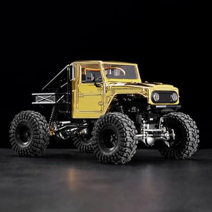 INJROA IR40 Truck Body with Tube Cage for 1/18 TRX4M Defender Bronco (Gold) - color: Gold