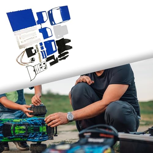 Kowaku RC Body Shell Replacement - DIY Easy to Install Spare Parts for WPL D12 WL01 Ld1297 1:16 RC Crawler, Blue