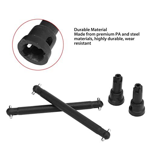 CVD Drive Shaft, 2Pcs RC Drive Shaft with Dogbone for SCY16101 16102 16103 16201 1/16 RC Car, Black