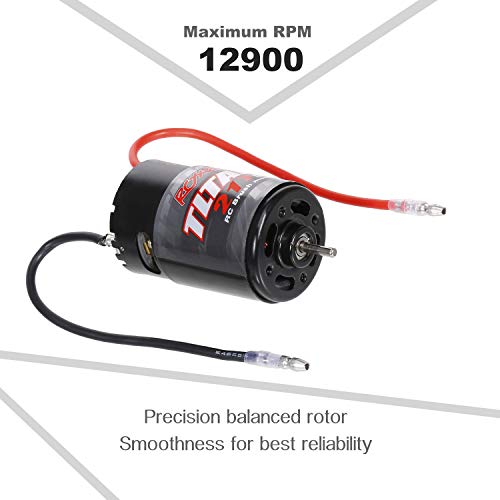 GoolRC 550 21T Brushed Motor for 1/10 RC Trail Crawler Car HSP HPI Wltoys Kyosho TRAXXAS TRX-4 TRX-6, 3.175mm Output Shaft with Integrated Cooling Fan - size: 21T