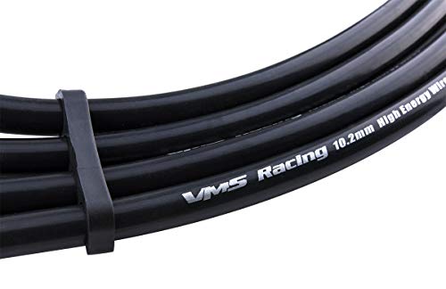 VMS RACING 93-97 Black Performance Ignition Spark Plug Wires Set Compatible with Honda Del Sol 1.5L & 1.6L D15 & D16 Sohc 1993-1997