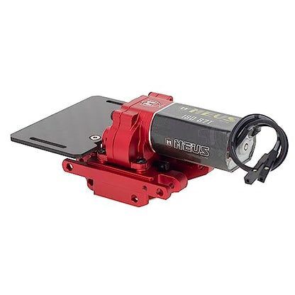 MEUS RACING TRX4M Transmission Motor Kit with Skid Plate and Battery Mount for TRX4M Defender Bronco K10 F150 1/18 RC Crawler Car Upgrades Toy Vehicles and Accessories (Red) - color: Red