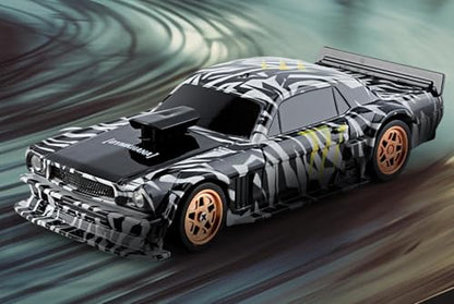 1:43 Mini RC Drift Car 2.4GHz RTR Full Proportional Remote Control Cars 4WD High Speed Racing Lights Kit and Racing Tires (4301-1) - color: Black