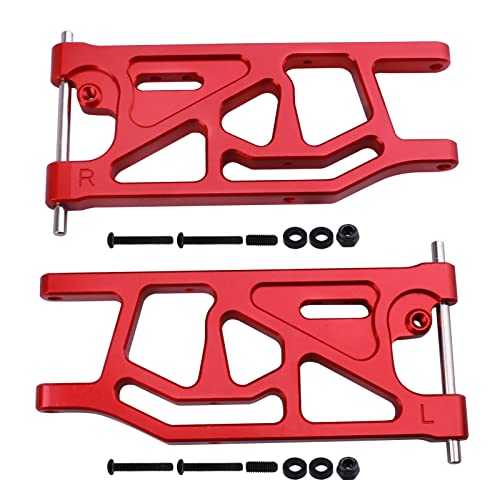 Aluminum Rear Lower Suspension Arms Set for ARRMA Mojave 6S BLX Upgrades 1/7 Scale Desert Truck, Replaces ARA330607 (Red) - color: Red