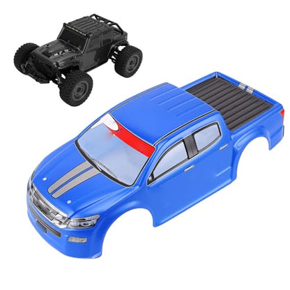 Drfeify 1/10 RC Car Shell, PVC Remote Control Truck Body Shell Cover Spare Part for 26cm Wheelbase (Blue) - color: Blue