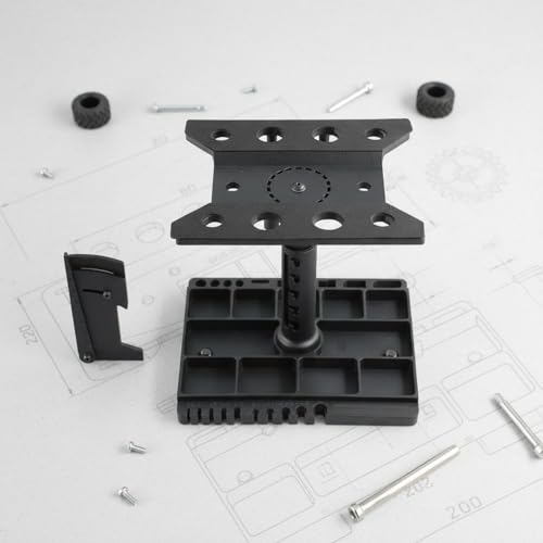 Vehicle Repair Stand Hobby Tool Maintenance Model Car Holder Material 360 Degree Rotation Angle Gauge Convenient Storage Suitable for Workshop Garage Display