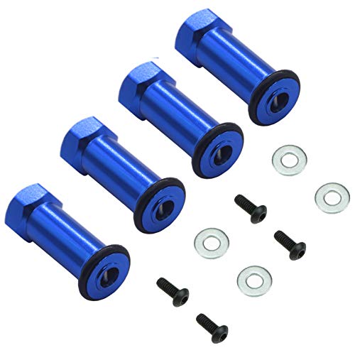 Share Goo Aluminum 12mm Wheel Hex Hub Adapters 25mm/30mm Extension Longer Combiner Compatible with Traxxas Slash 4x4 HQ 727 5807 Stampede 1/10 RC Truck Car (30mm) - size: 30mm