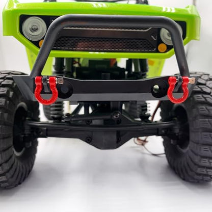 RCHUBAM Aluminum RC Climbing Trailer Tow Hook 2Pcs U-Shaped RC Rescue Tow Hook D Shackles Compatible with 1/10 Crawler Car Axial SCX10 TRX-4 Decoration Parts/Accessories, Red