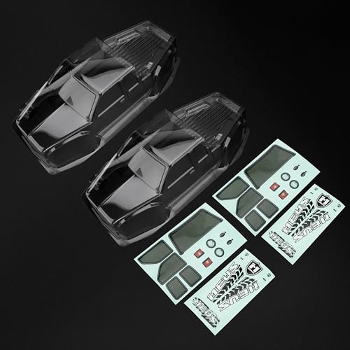 MEUS Racing Clear Body Shell for 1/10 Axial SCX10 Capra 1.9 UTB RC Crawlers, 2 PCS