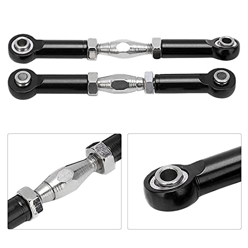 Front Sway Bar Kit with 2.7 inch Aluminum Alloy Arms High Tensile Strength Front Anti Roll Bar Suspension Stabilizer for 1 7 Remote Control Cars Lightweight Sturdy RC (Black) - color: Black