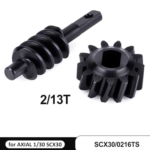 GOUPRC 2/13T Steel Differential Gear Worm Gear for SCX30 1/30 Axial RC Crawler Upgrades, 2 Pairs - style: 13T of 2 Pairs