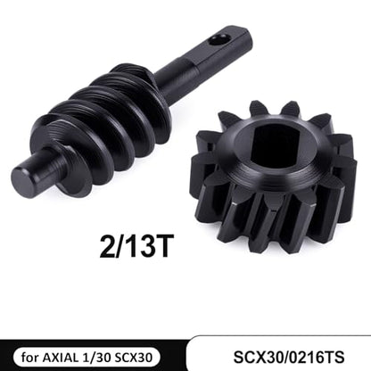 GOUPRC 2/13T Steel Differential Gear Worm Gear for SCX30 1/30 Axial RC Crawler Upgrades, 2 Pairs - style: 13T of 2 Pairs