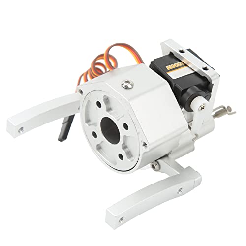 RC Front Gear Box Aluminium Alloy Double Speed CNC Machined for SCX10 1/10 Crawler Anodized Surface Gear Box for RC Car Enthusiasts (Silver) - color: Silver