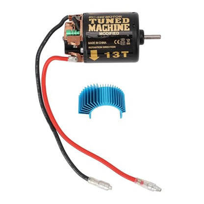 RC Car Brushed Motor 1/10 RC Crawler Car 540 Brushed Motor with Blue Heatsink for Axial Scx10 (13T) - size: 13T