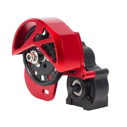 RC Gearbox Compatible with Axial SCX-10 II SMT10 AX10 VS4-10 Gear Transmission Gearbox Set 1/10 RC Car Crawler Upgrade Parts(Red) - color: Red