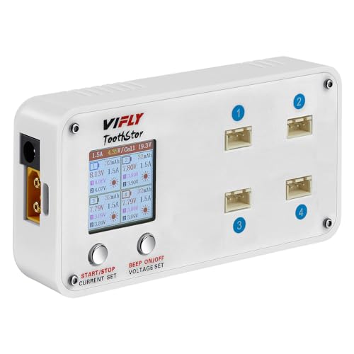 SoloGood VIFLY ToothStor 4 Port 2S Balance Charger with Storage Mode for RC FPV Freestyle Cinewhoop Drone DIY Parts