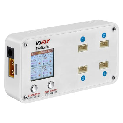 SoloGood VIFLY ToothStor 4 Port 2S Balance Charger with Storage Mode for RC FPV Freestyle Cinewhoop Drone DIY Parts