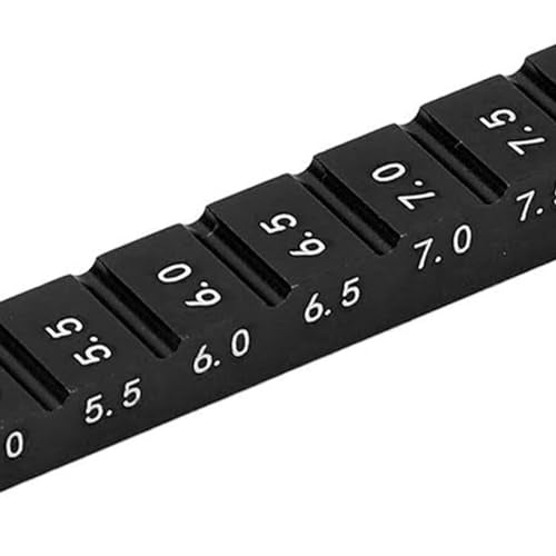 FOSA RC Ride Height 1/10, Aluminum Alloy, Clear Scale, Adjustable 3 to 10mm, Measure and Adjust RC Car Ride Height, for 1/10 RC Drift Car (Black), fosaba7tdfmnc8-13 - color: Black