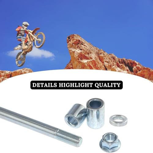 12mm 290mm Front Rear Axle with Bushing 5mm 22mm 38mm Fit for Pit Dirt Bike Moped Scooter QUAD ATV Mini Bike Parts - size: 12-290mm