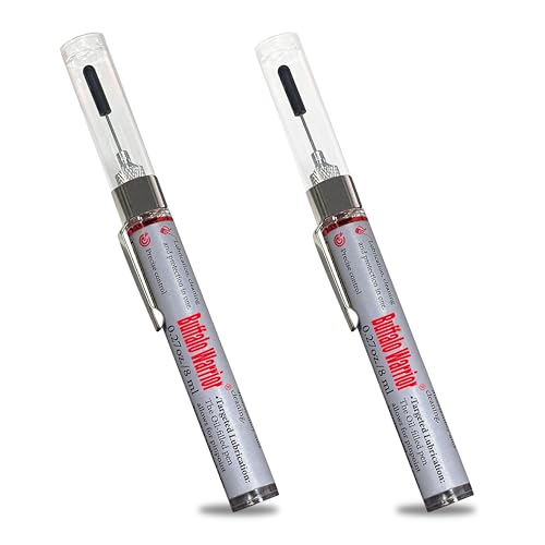 Synthetic Gun Grease Medium Viscosity High Temp (2 Bottles, 8ml Each) | High Pressure Formula, Precision Needle Applicator for Firearm Slide Rails, Bolt Carrier, Locking Surfaces