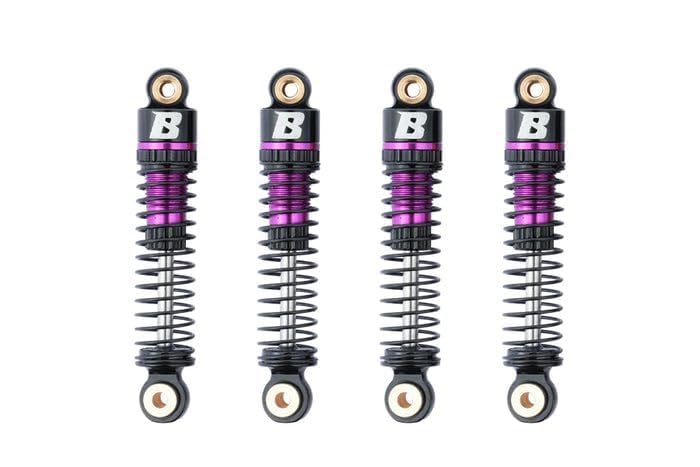 Rc Car Parts for FCX24 FCX18 1/18 1/24 Upgrade Parts: 41mm Oil-filled Aluminium Shocks (4 pcs) Purple - color: Purple