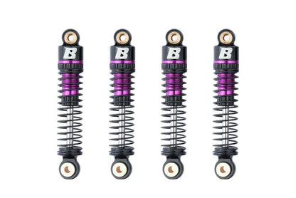 Rc Car Parts for FCX24 FCX18 1/18 1/24 Upgrade Parts: 41mm Oil-filled Aluminium Shocks (4 pcs) Purple - color: Purple