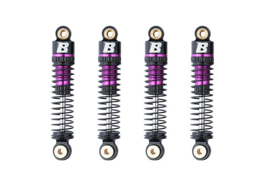 Rc Car Parts for FCX24 FCX18 1/18 1/24 Upgrade Parts: 41mm Oil-filled Aluminium Shocks (4 pcs) Purple - color: Purple
