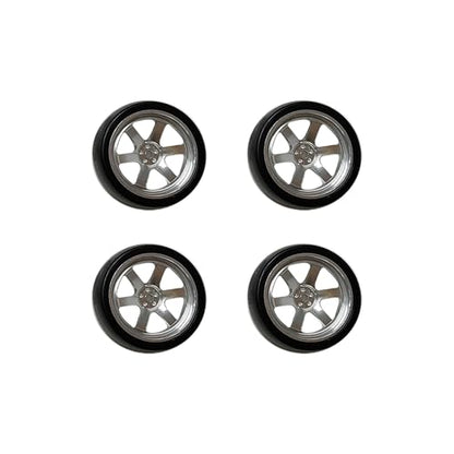 Replacement Wheels for LDRC LD1899 With Metal Rims | Drift Tires for LD1804 LD1898 LD1802 LD1803 AE86(M03s-047) - color: Drift Tires-MD03S-047