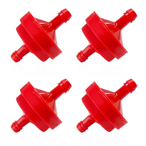 4 PCS Gas Fuel Filter, Lawn Mower 1/4" Inline Gas Fuel Filter, Replacement for OEM Number BS 298090S Fuel Filters 150 Micron for Engines without Fuel Pump, Car Accessories - color: 4 PCS