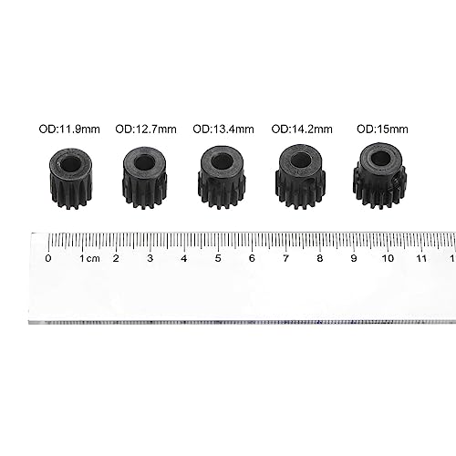 HARFINGTON 32P Hardened Pinion Motor Gear Set 5pcs 13T 14T 15T 16T 17T Fit 5mm RC Motor Shaft 0.8 Metric Pitch 32 Pitch Gears for RC Car, with Hex Key - style: 13T 14T 15T 16T 17T