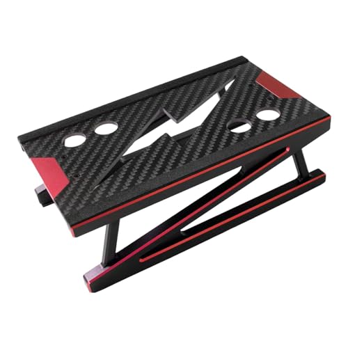 Aluminum Stand, Aluminum Repair Station, Car Model 1/8 1/10 Scale, Repair Work, for Trucks, Cars, Red - color: Red