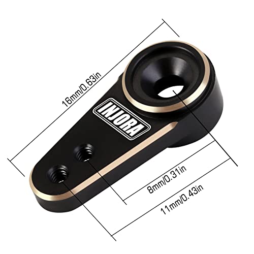 INJORA ES08MA Metal Gear Servo with Mount and Horn for SCX24, Black Brass - color: Black Brass