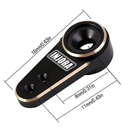 INJORA ES08MA Metal Gear Servo with Mount and Horn for SCX24, Black Brass - color: Black Brass