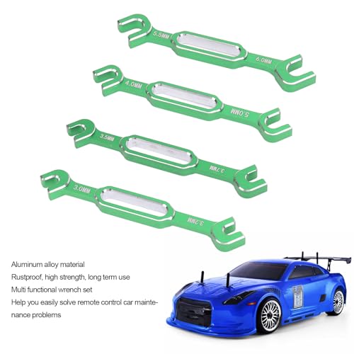 RC Turnbuckle Wrench Kit Set 3.0 3.2 3.5 3.7 4.0 5.0 5.5 6.0mm Aluminum Alloy (Green) - color: Green